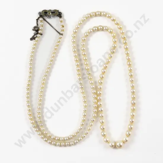 Single Strand Slightly Graduated Cultured Pearl Necklace