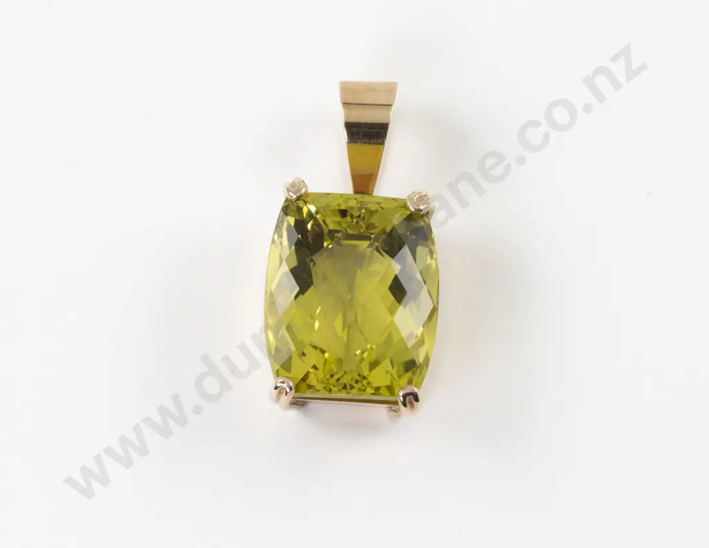 9ct Single Citrine Pendant Image 1++