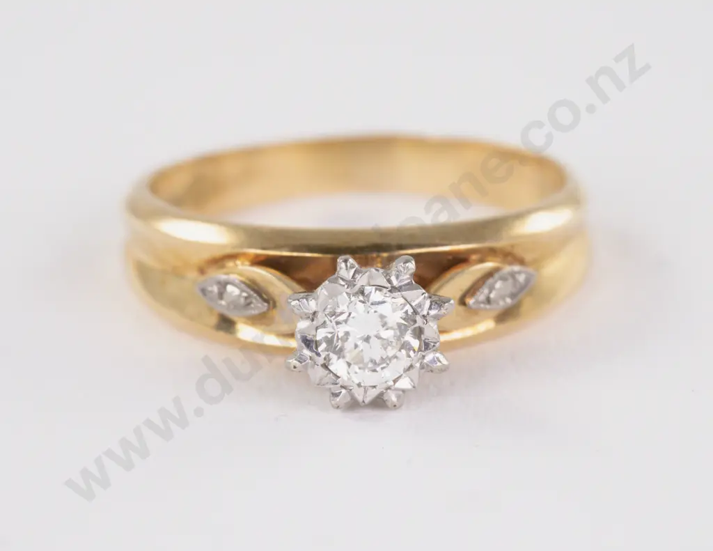 18ct Solitaire Diamond Ring Image 1++
