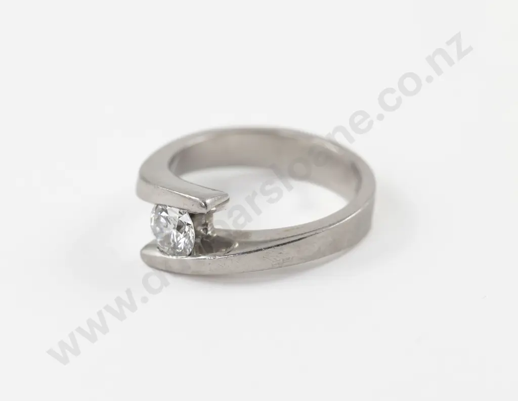 All Platinum Solitaire Diamond Ring Image 1++