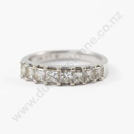 18ct White Gold Eight Stone Diamond Eternity Ring