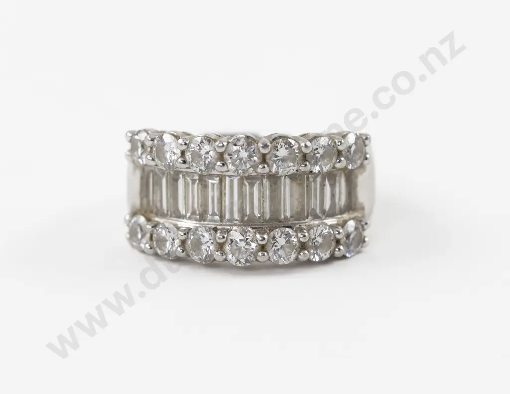 All Platinum Diamond Band Ring Image 1++