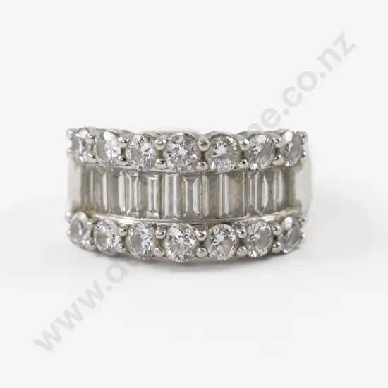 All Platinum Diamond Band Ring