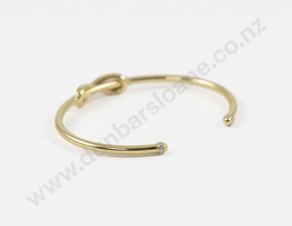 Tiffany & Co 18ct Diamond 'Infinity' Cuff Bangle Image 1++