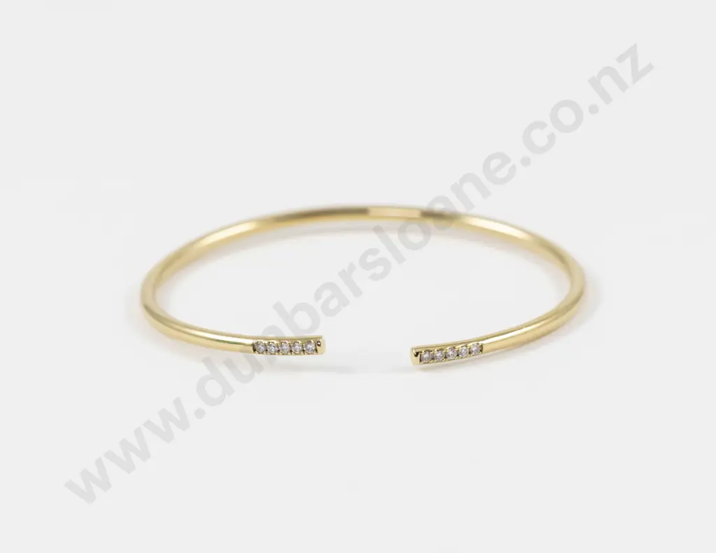 Tiffany and Co 18ct Diamond 'Metro Wire' Cuff Bangle Image 1++