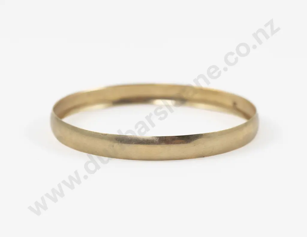9ct Gold Plain Bangle Image 1++