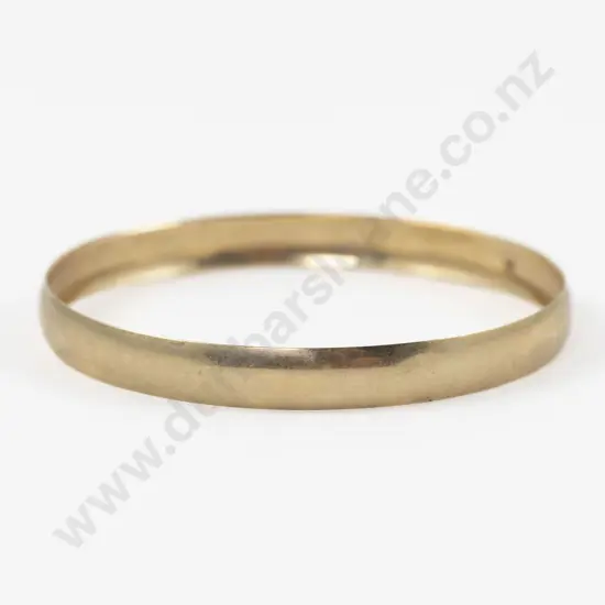 9ct Gold Plain Bangle