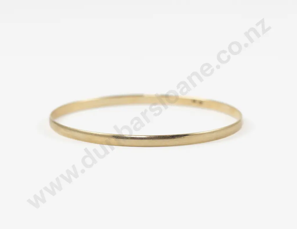 9ct Gold Plain Bangle Image 1++