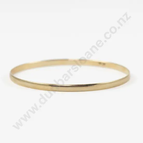 9ct Gold Plain Bangle
