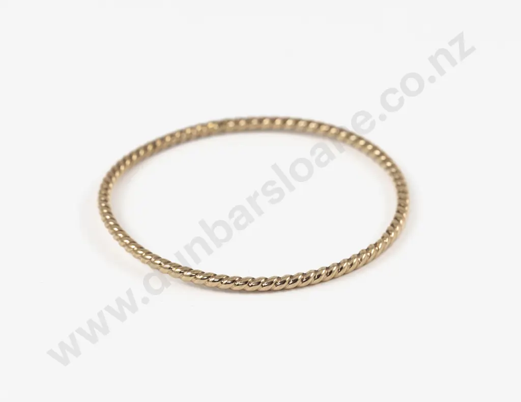 9ct Rose Gold Twist Design Bangle Image 1++