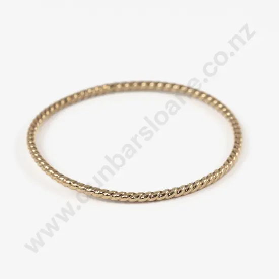 9ct Rose Gold Twist Design Bangle