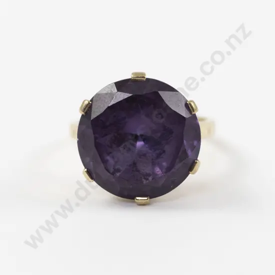 9ct Single Amethyst Dress Ring