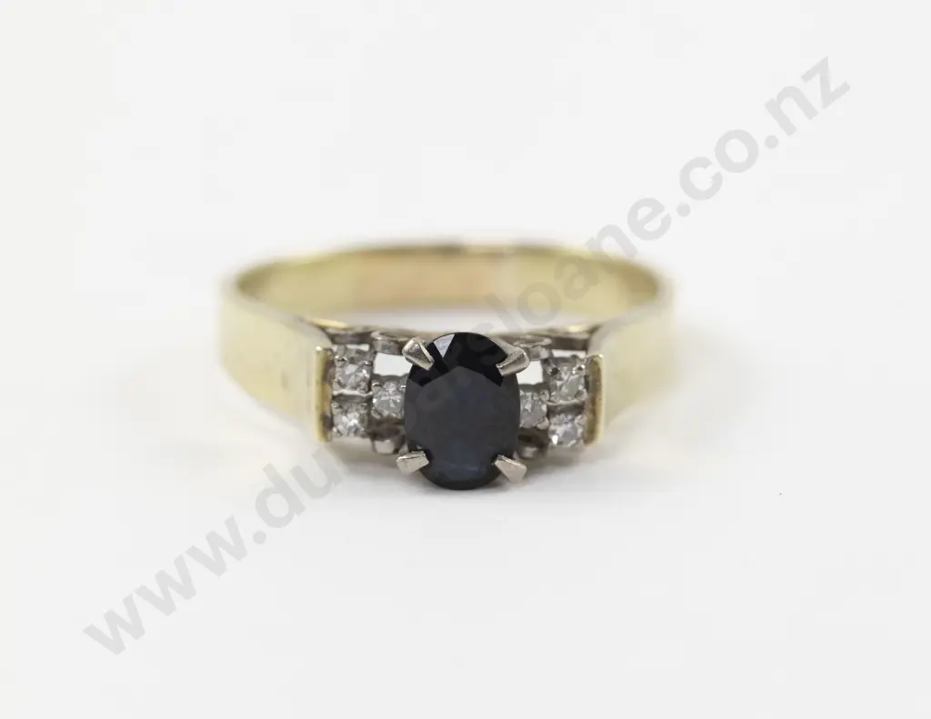 14ct Seven Stone Sapphire and Diamond Ring Image 1++