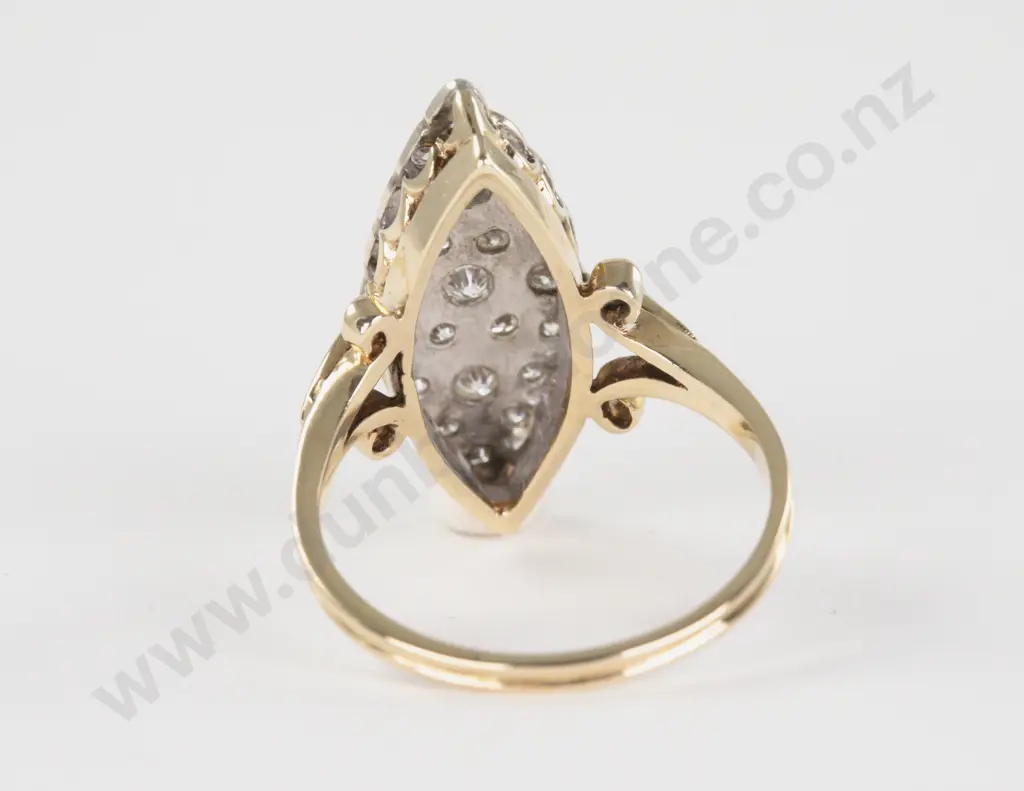 Early C20th 18ct 23Stone Diamond Cluster Ring Image 1++