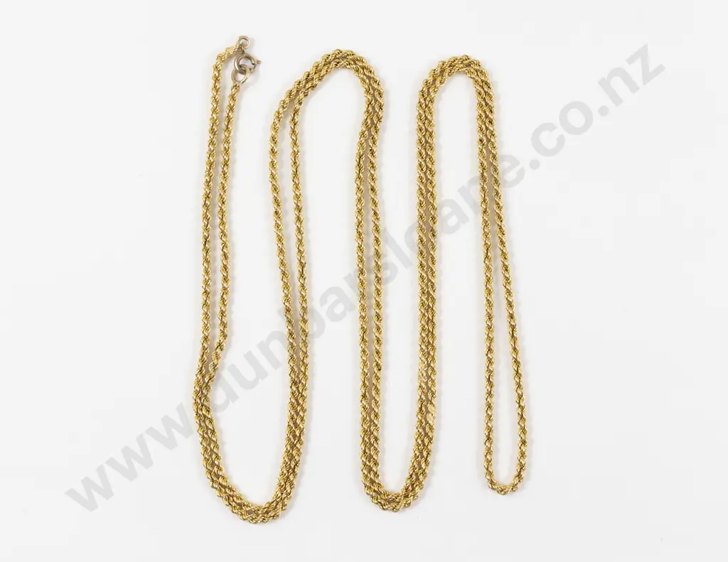18ct Fancy Rope Twist Neck Chain Image 1++