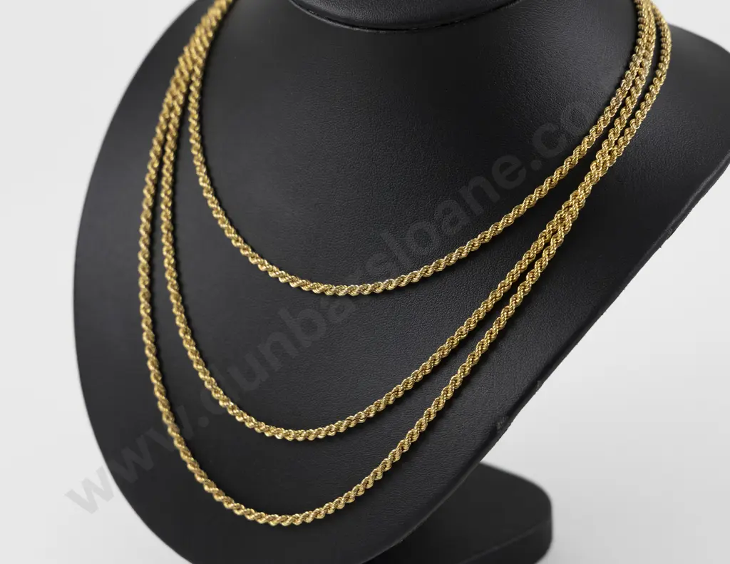 18ct Fancy Rope Twist Neck Chain Image 1++