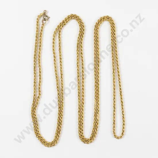 18ct Fancy Rope Twist Neck Chain