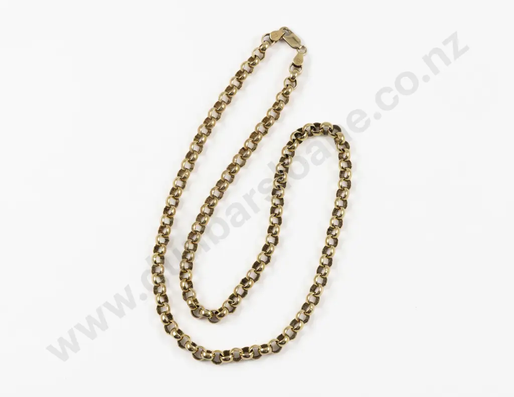 9ct Fancy Curb Link Neck Chain Image 1++