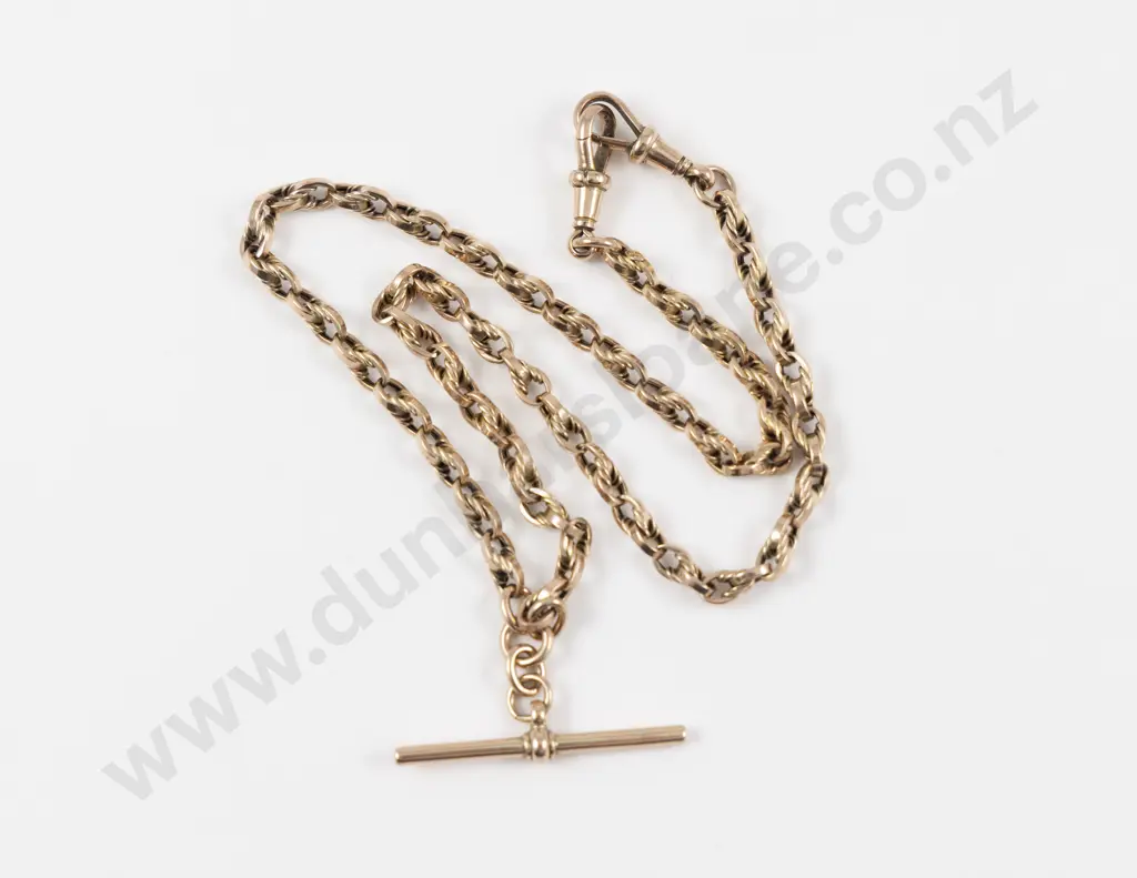 9ct Fancy Curb Link Albert Chain Image 1++