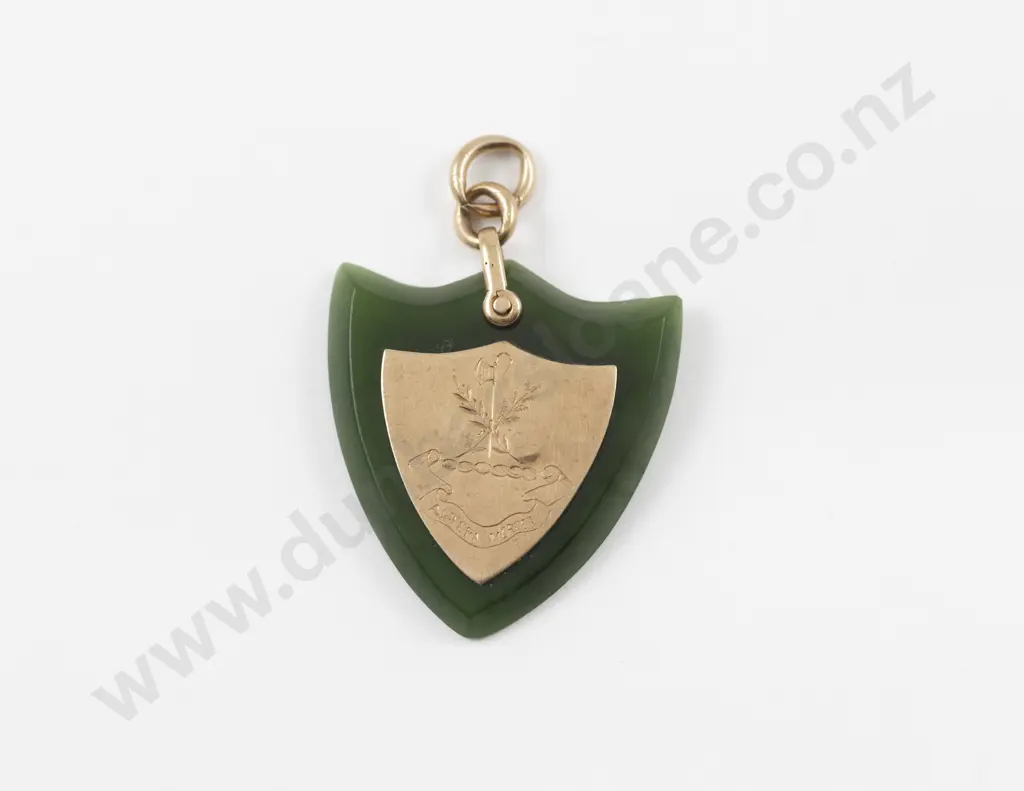 Mid C20th 14ct Mounted Greenstone Heart Shaped Pendant Image 1++