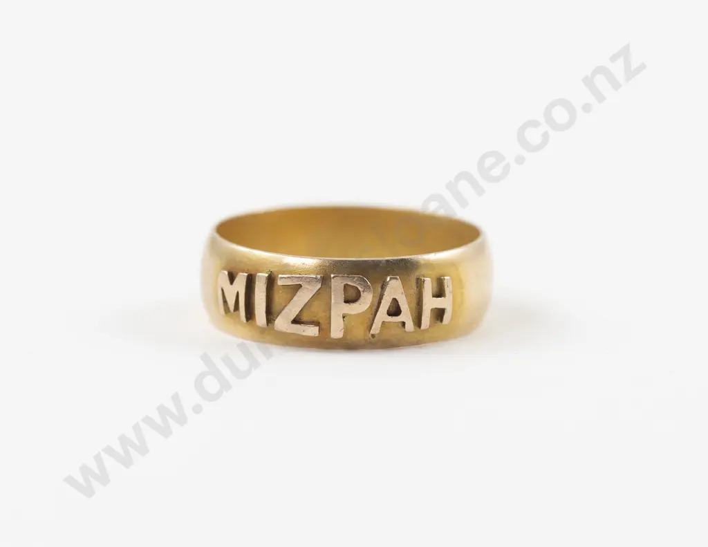 Victorian 9ct Mizpah Band Ring Image 1++
