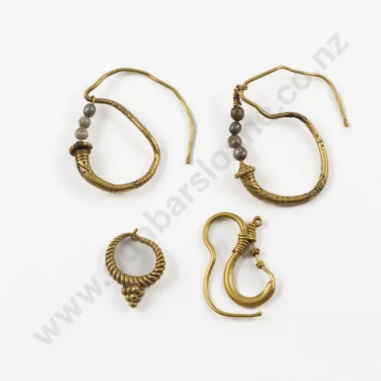 Pair Ancient Roman Gold Earrings