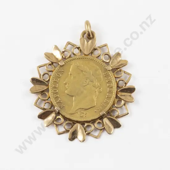 14ct Framed 1811 20 Franc Gold Coin Pendant