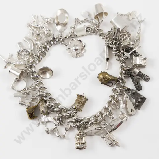 S/S Curb Link Charm Bracelet