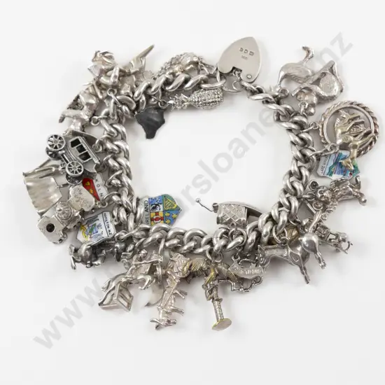 S/S Curb Link Charm Bracelet