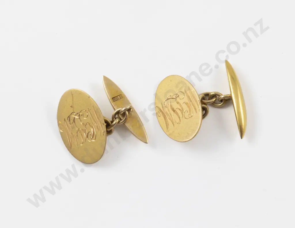 Pair Victorian 18ct Cufflinks Image 1++