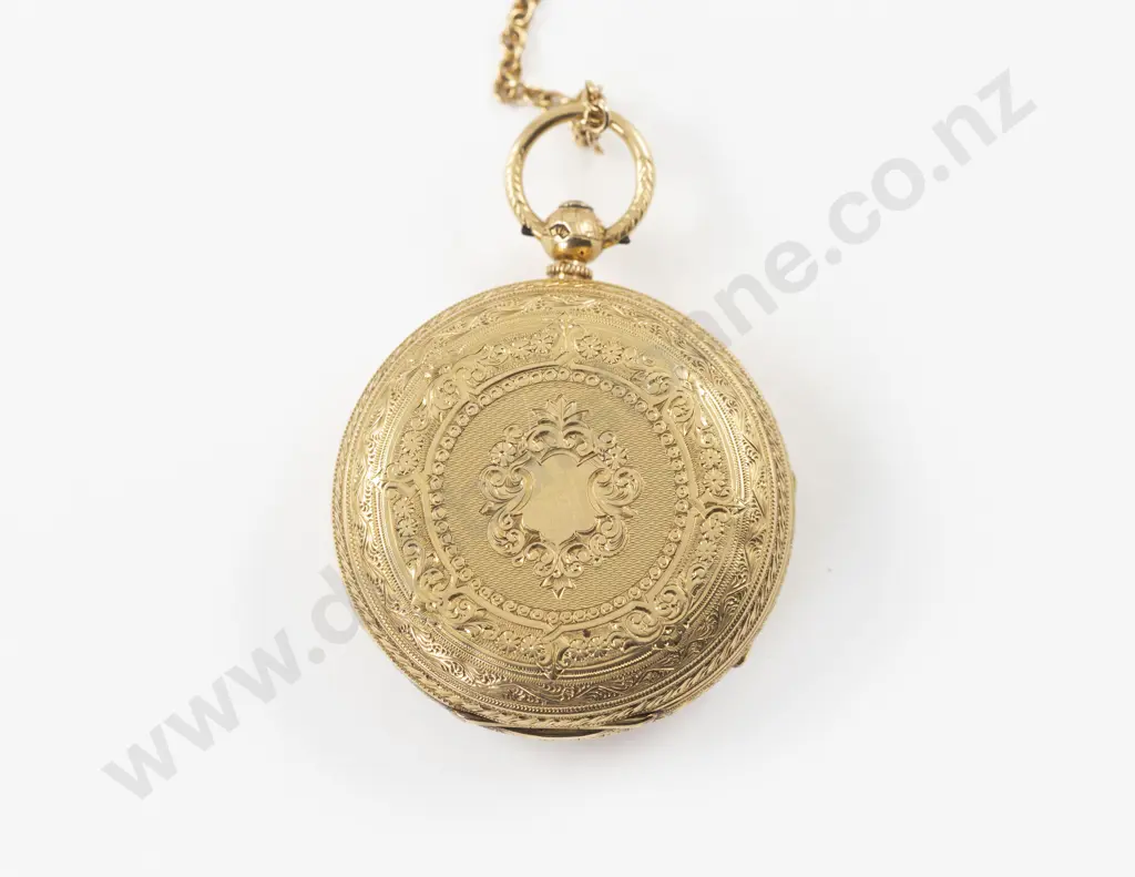 18ct Hunter Cased Key Wind Pocket Watch Image 1++
