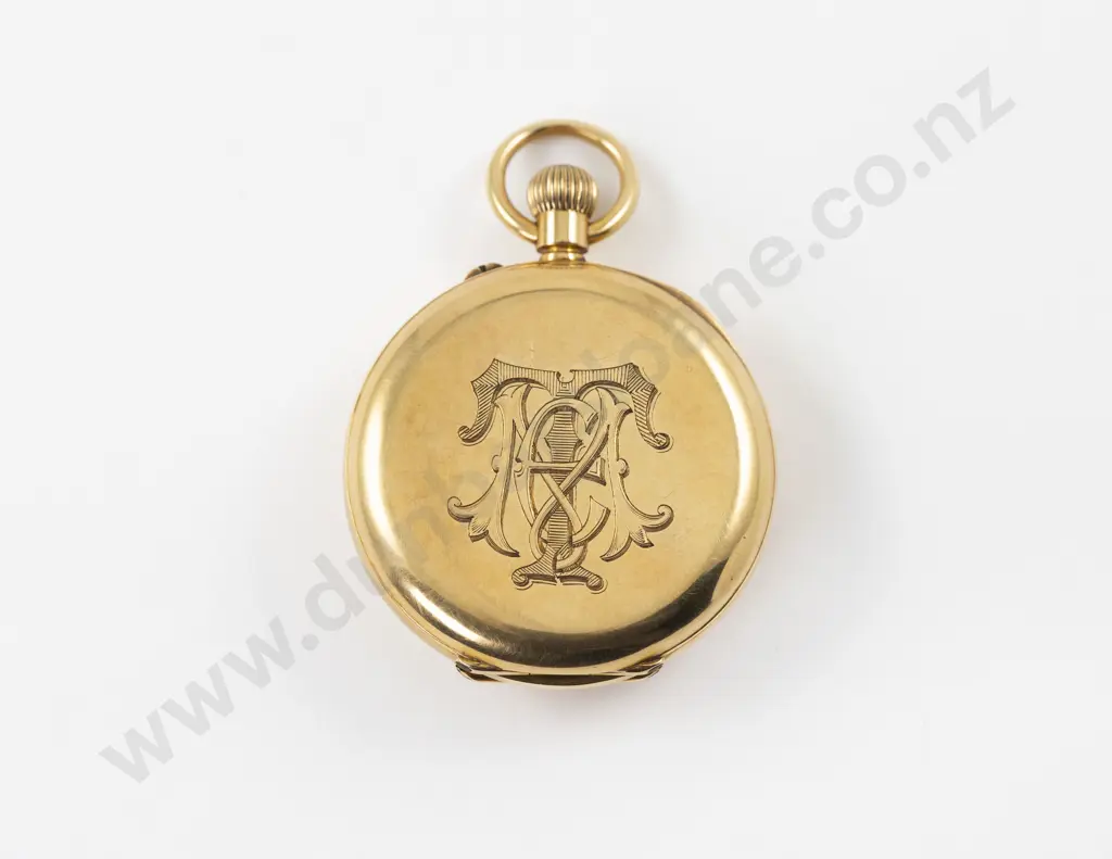 18ct Half Hunter Cased Lever Wind Pocket Watch Image 1++