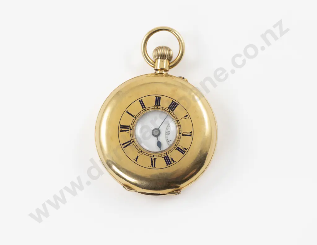 18ct Half Hunter Cased Lever Wind Pocket Watch Image 1++