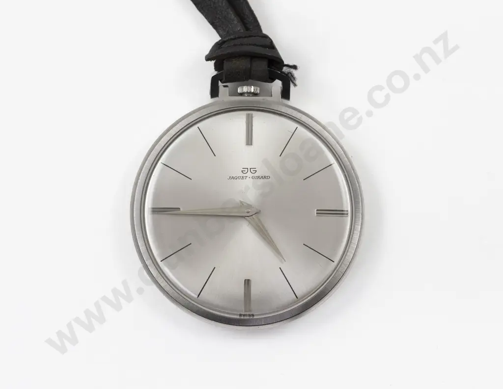 Jaquet - Girard Perregaux Stainless Steel Open Face Pocket Watch Image 1++