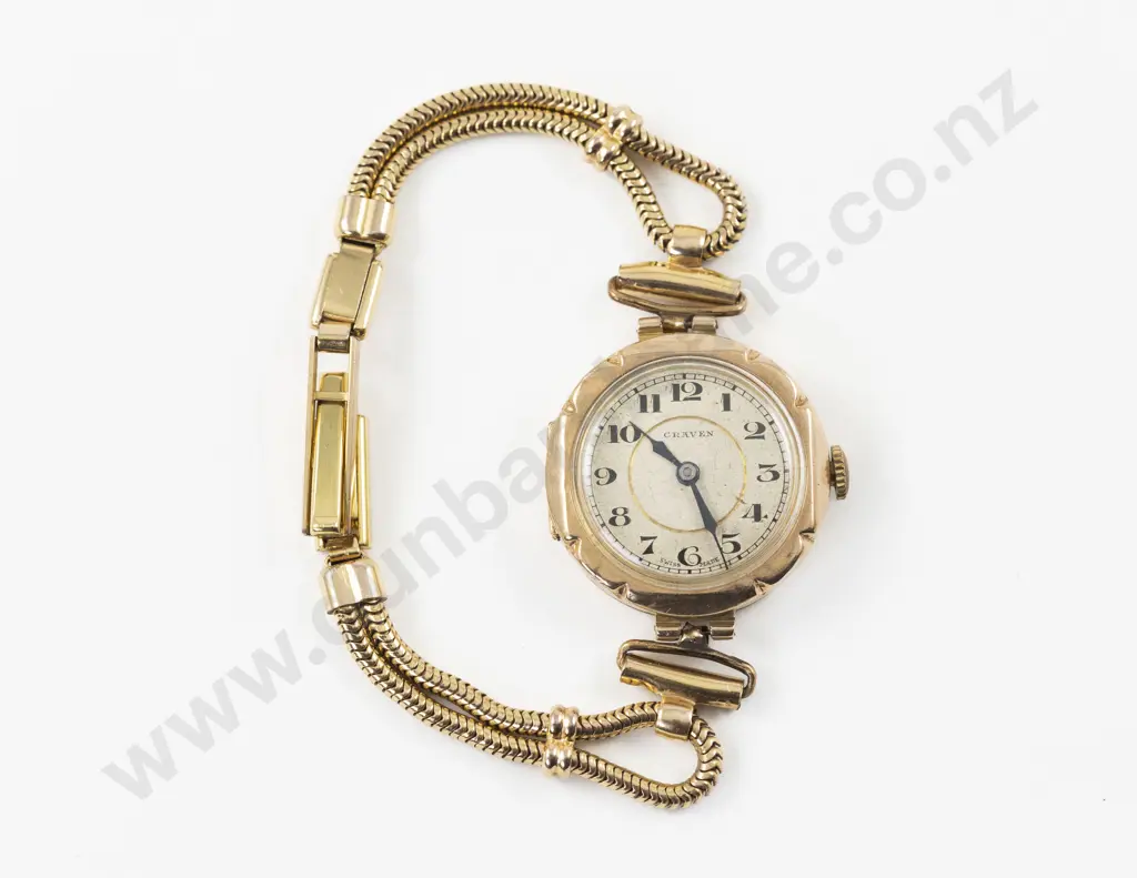 Vintage 9ct Gold Ladies Manual Wind Wrist Watch Image 1++