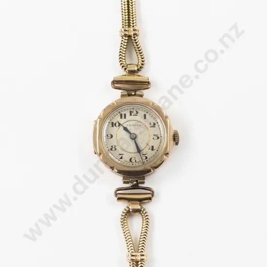 Vintage 9ct Gold Ladies Manual Wind Wrist Watch