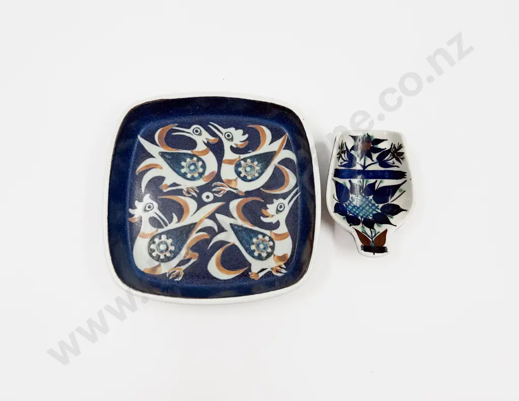Royal Copenhagen "Fajance" Shallow Square Dish with Other R.C Dish Image 1++