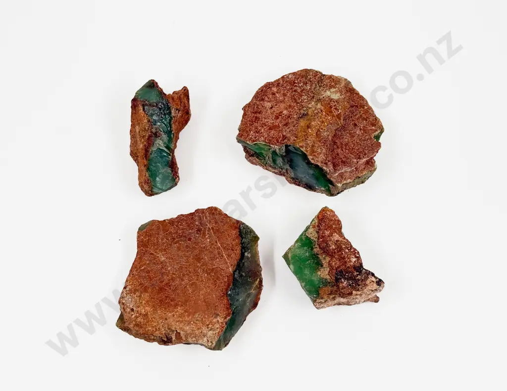 Four Chrysoprase Rock Samples Image 1++
