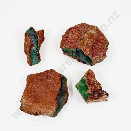 Four Chrysoprase Rock Samples