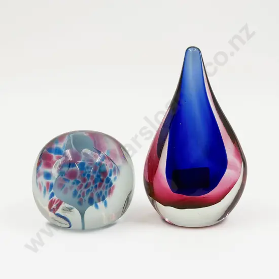 Two Art Glass Paperweights