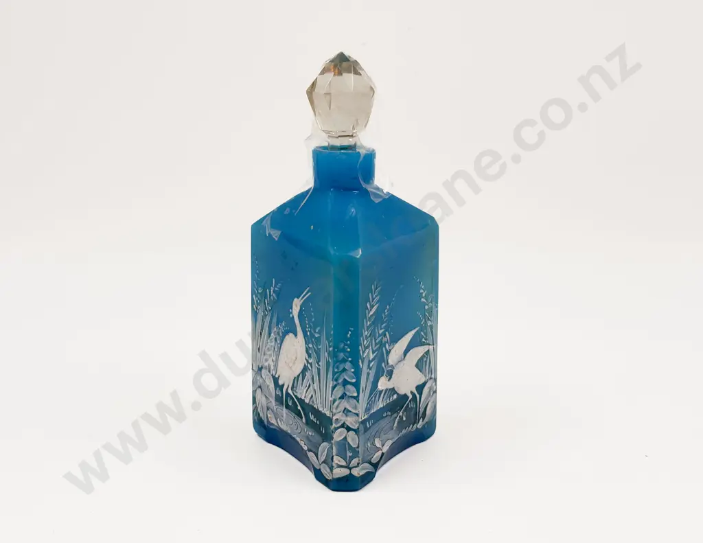 Mary Gregory Triangular Decanter Image 1++