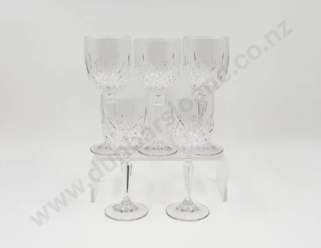 Five Waterford Crystal Wine Glasses Image 1++