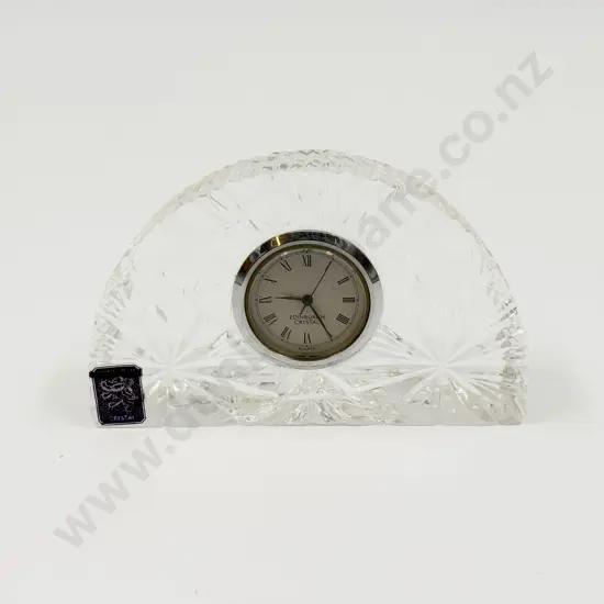 Edinburgh Crystal Desk Clock in Original Box