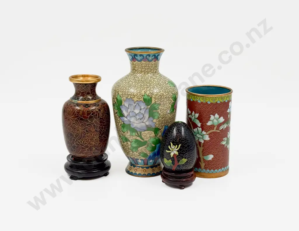 Four Pieces of Assorted Cloisonne Image 1++