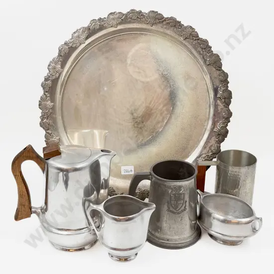 Three Pieces of Picquot Ware with Qty of Assorted S/P