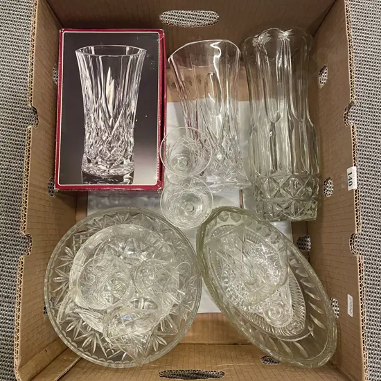 Qty of Assorted Crystal and Glassware
