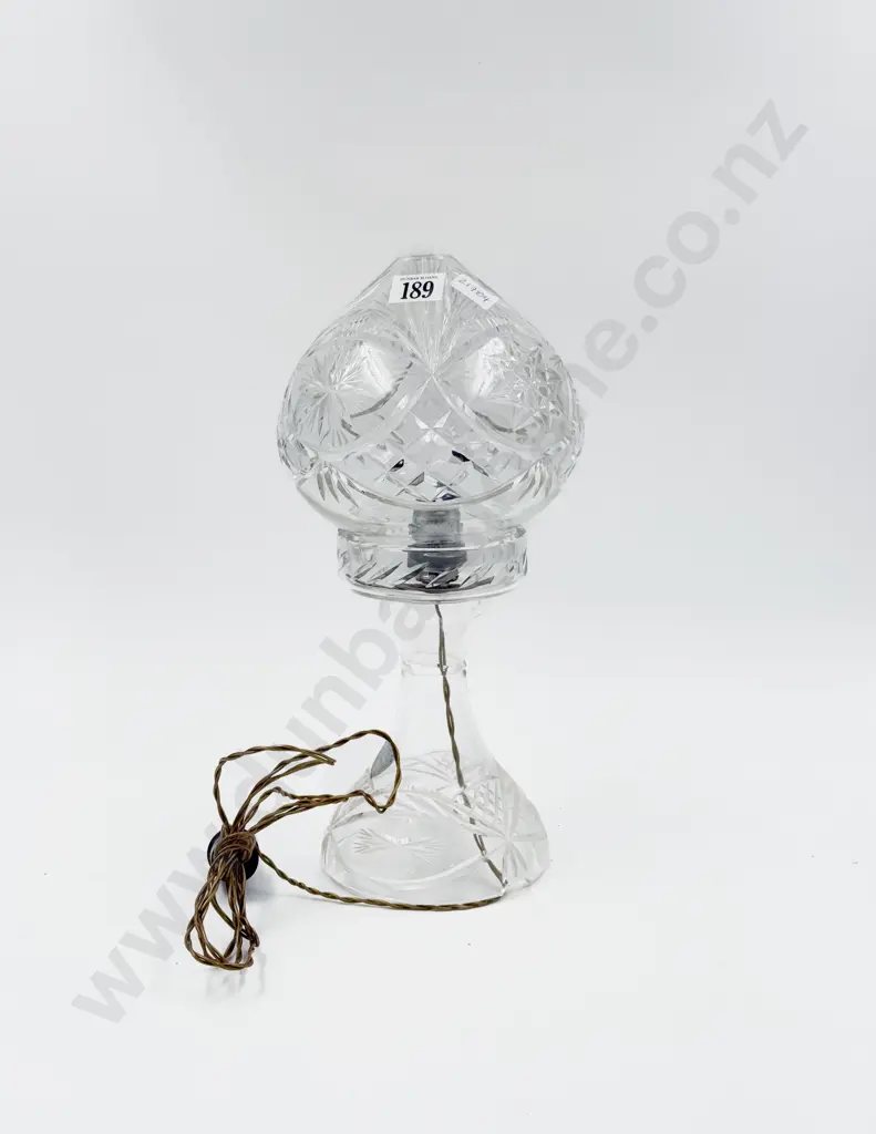 Crystal Table Lamp and Shade Image 1++