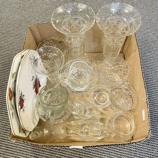 Pair of Edinburgh Crystal Vases and Assorted Crystal etc