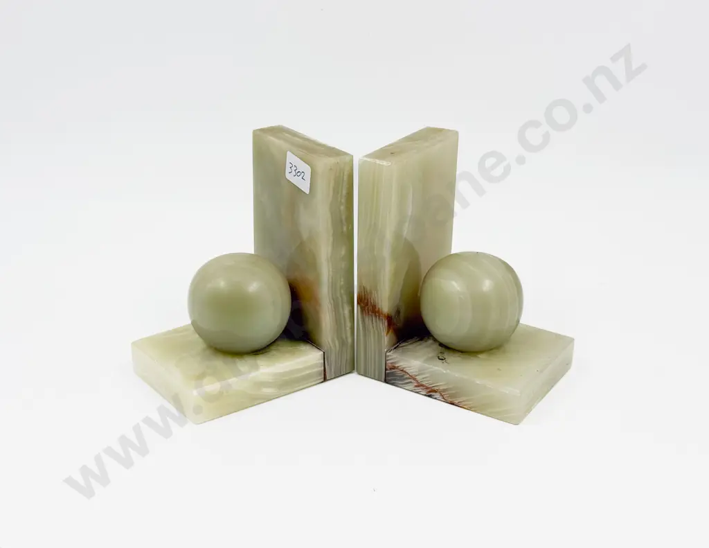 Pair of Hardstone Bookends Image 1++