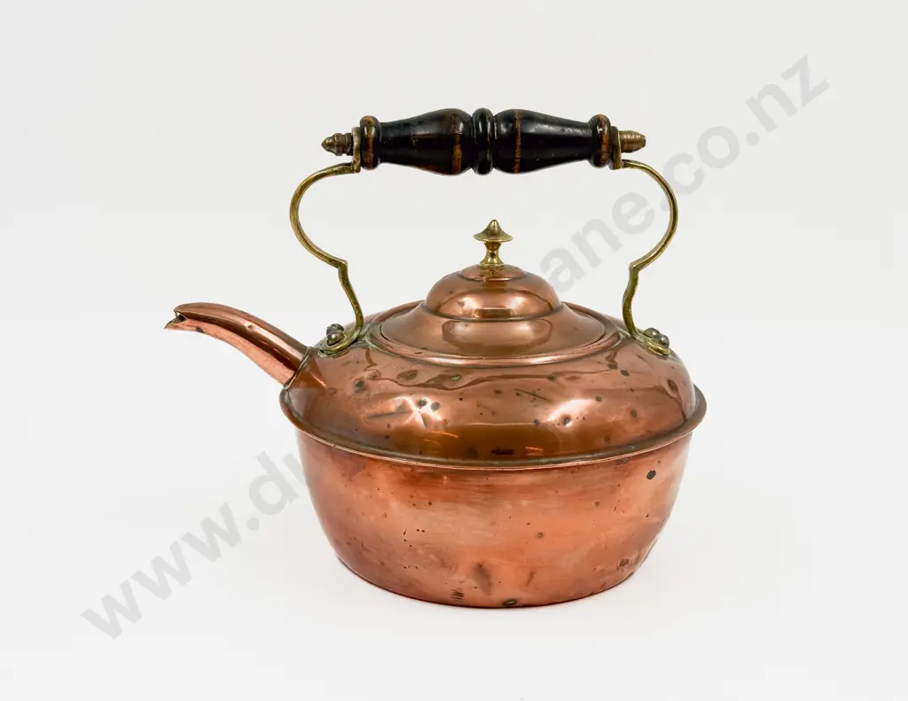 Copper Wooden Handled Kettle Image 1++
